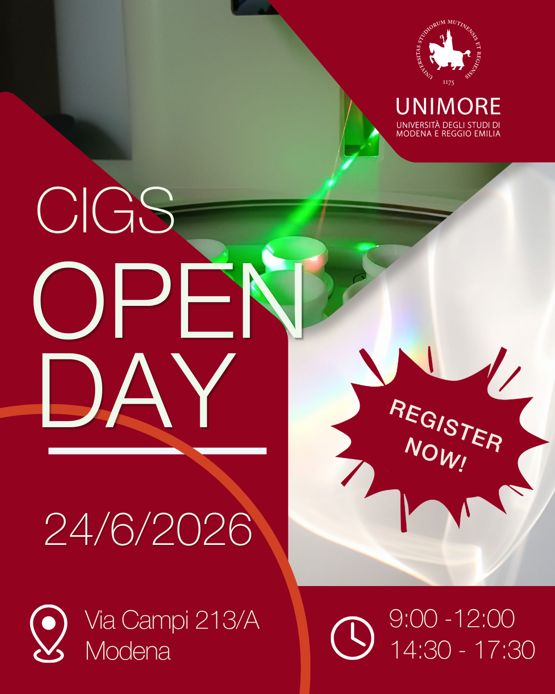 Anche quest'anno il CIGS apre le porte a studenti, ricercatori, aziende e interessati. Ti aspettiamo mercoledì 24 giugno